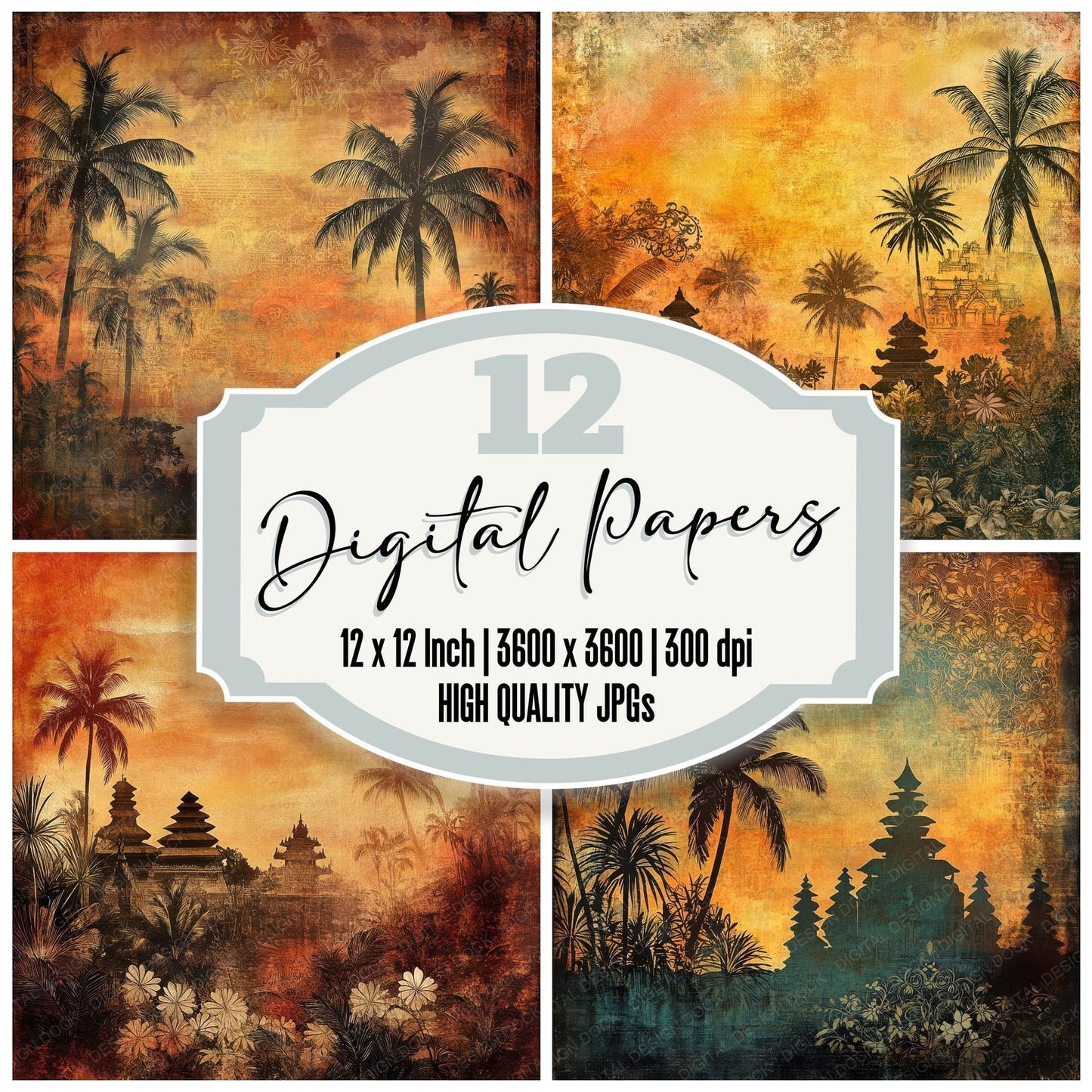 Bali Sacred Digital Paper Pack (DDD000363)