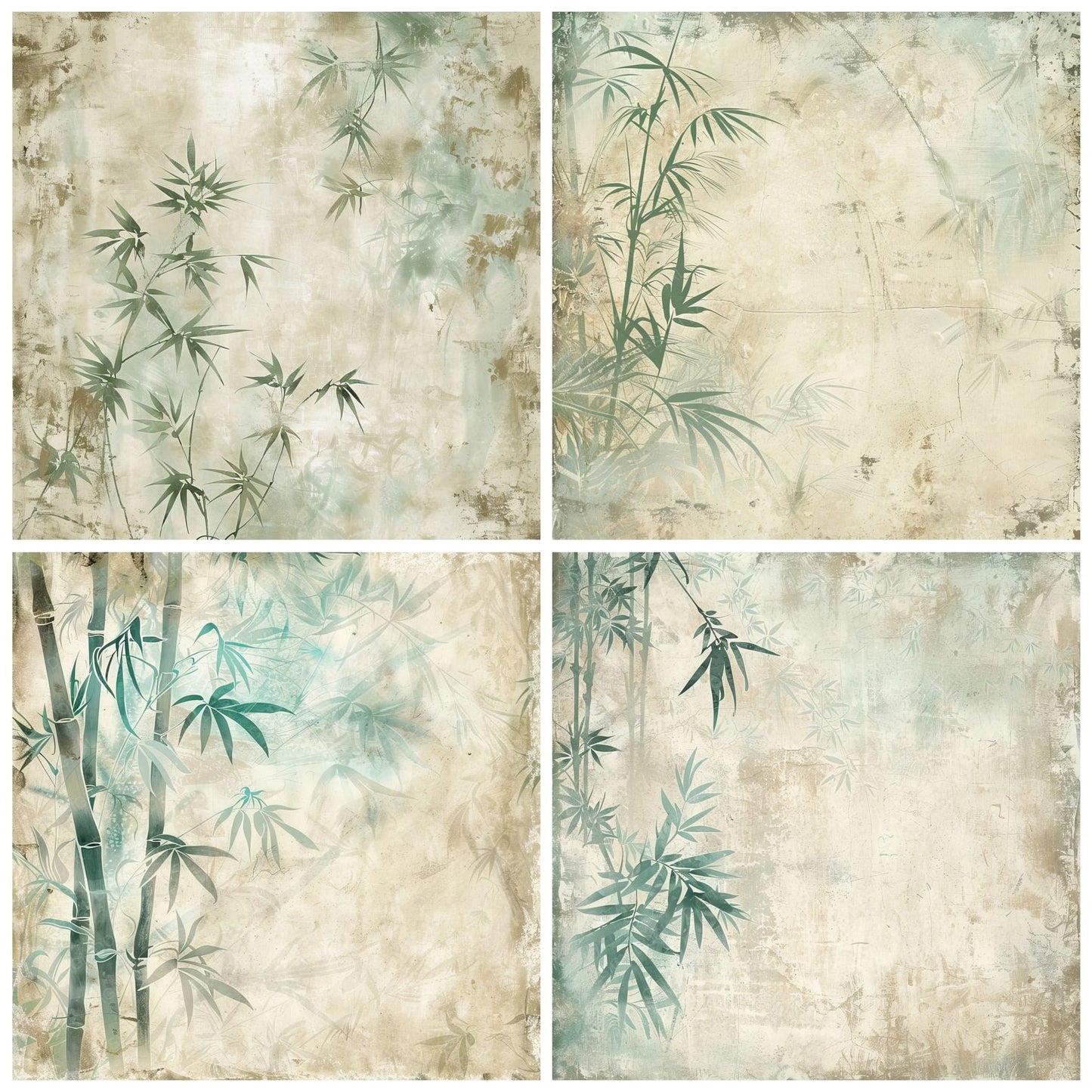 Bamboo Stalks and Ferns Digital Paper Pack (DDD000364)