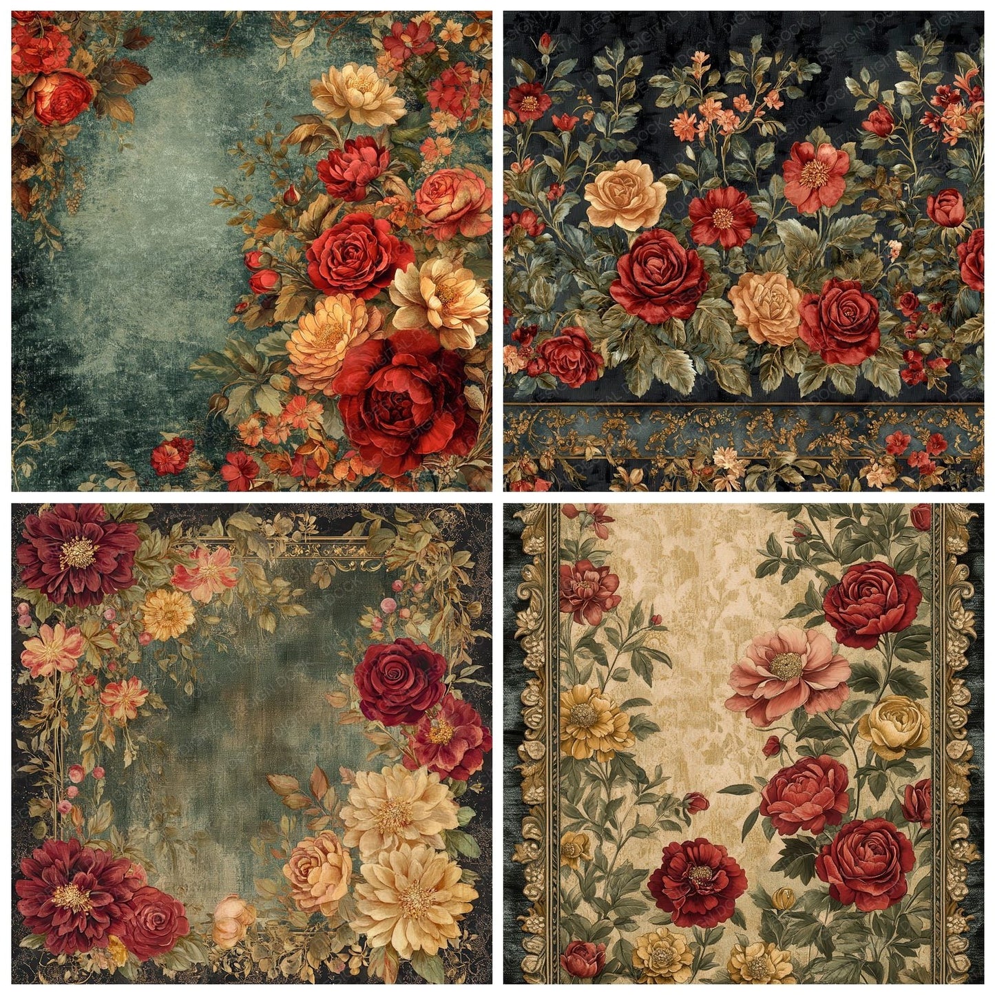 Baroque Bloom Digital Paper Pack (DDD000365)