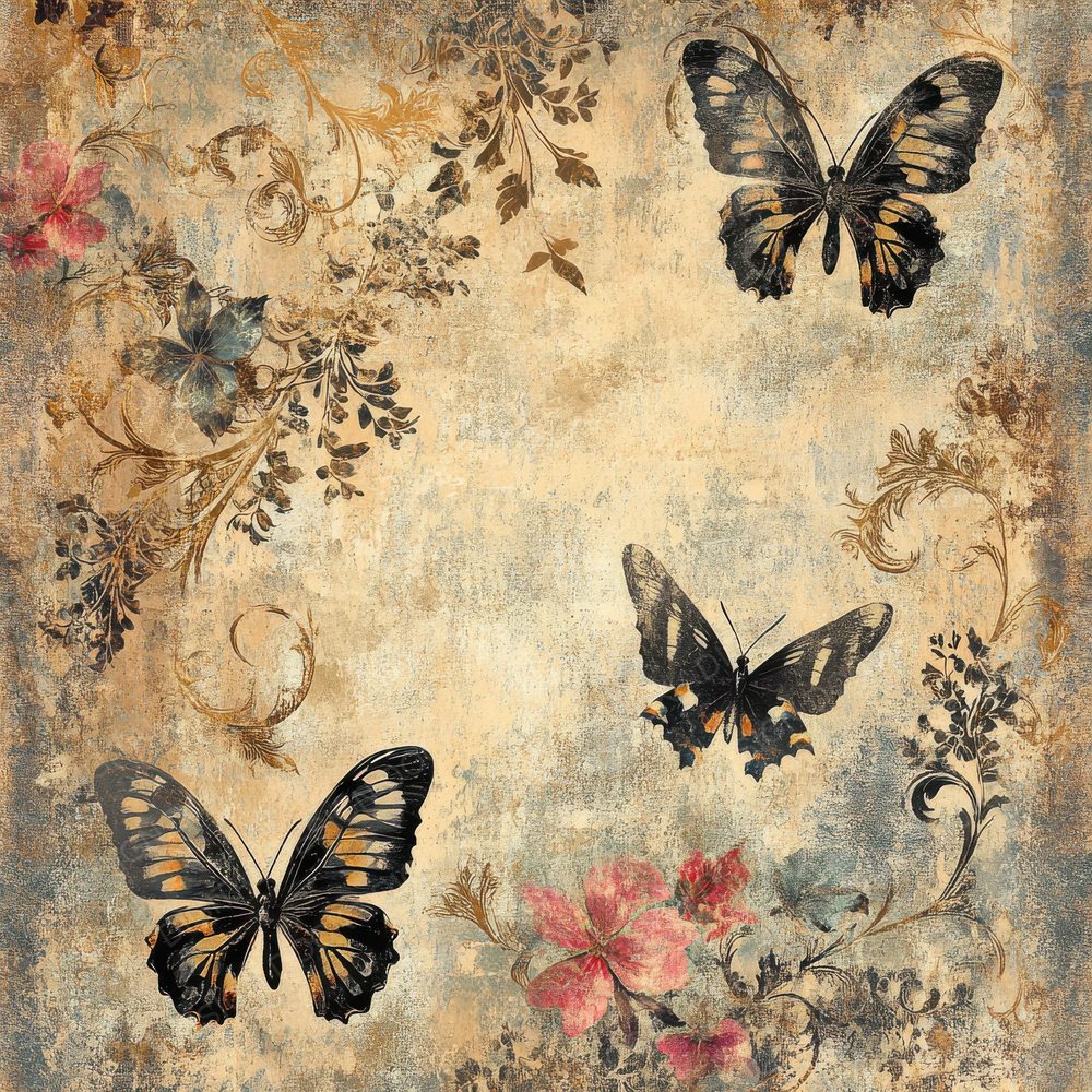 Baroque Butterfly Relic Digital Paper Pack (DDD000367)