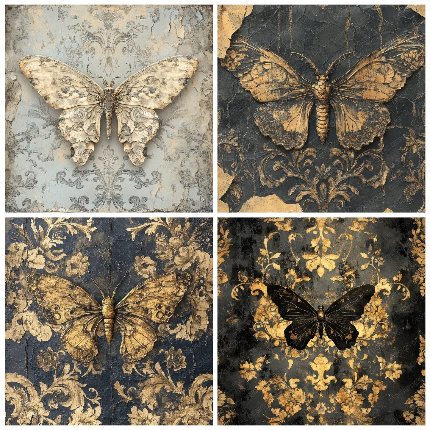 Baroque Moth Relic Digital Paper Pack (DDD000369)