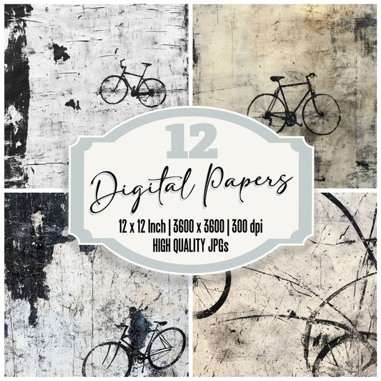 Bike Grunge Marks Digital Paper Pack (DDD000370)