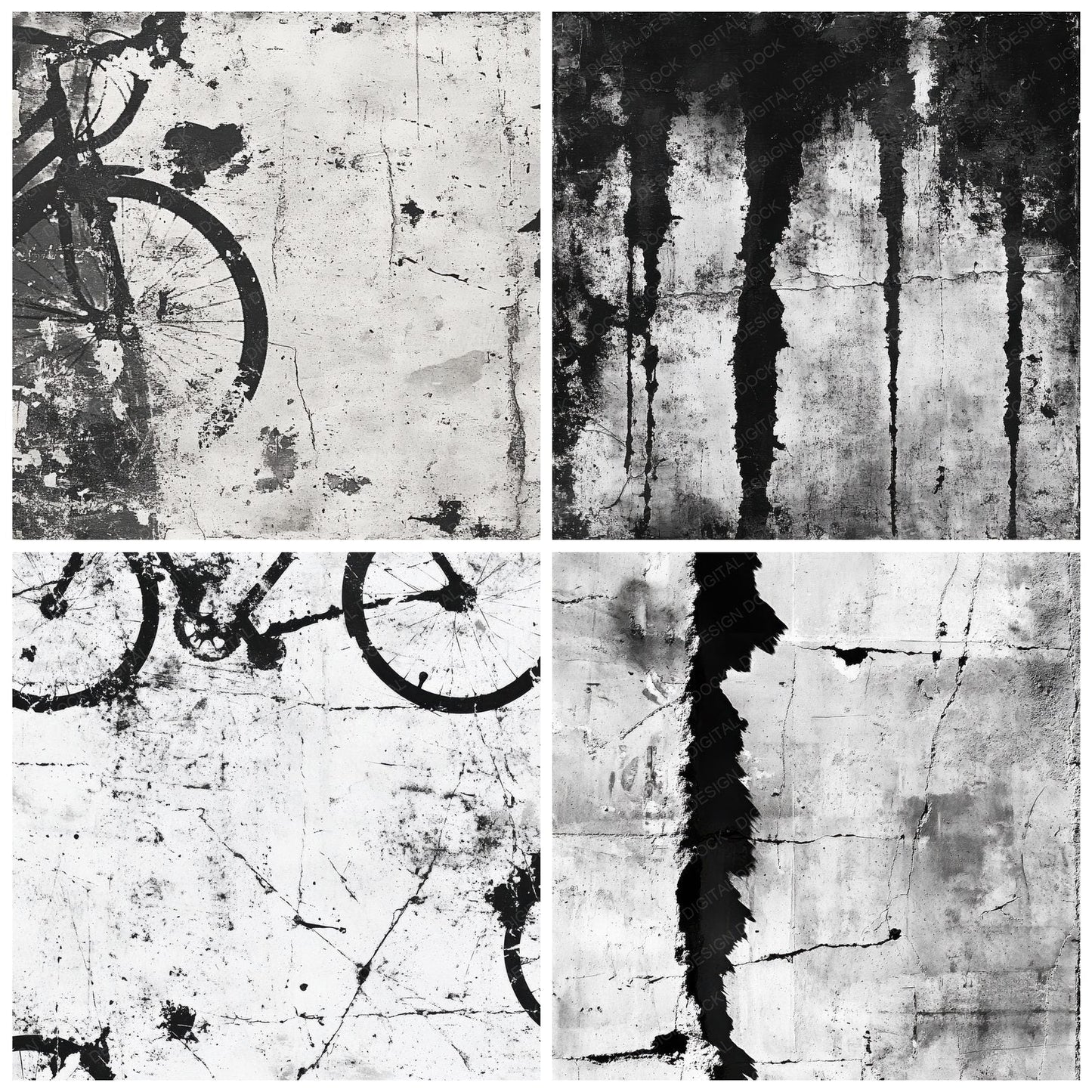 Bike Grunge Marks Digital Paper Pack (DDD000370)