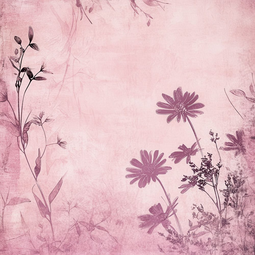 Blush Scratched Florals Digital Paper Pack (DDD000383)