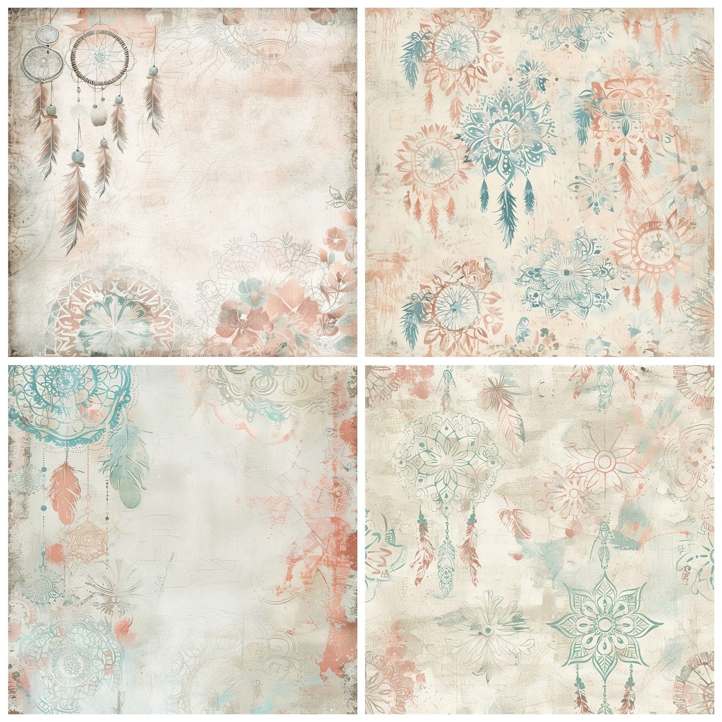 Boho Dreamcatchers Digital Paper Pack (DDD000385)