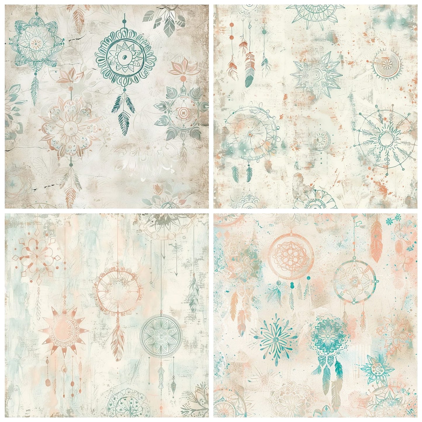 Boho Dreamcatchers Digital Paper Pack (DDD000385)