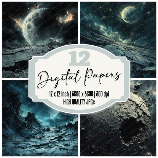 Broken Moon Edge Digital Paper Pack (DDD000392)