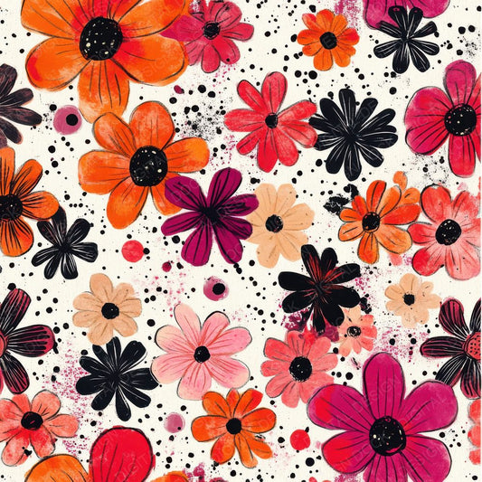Bubble Pop Florals Digital Paper Pack (DDD000393)