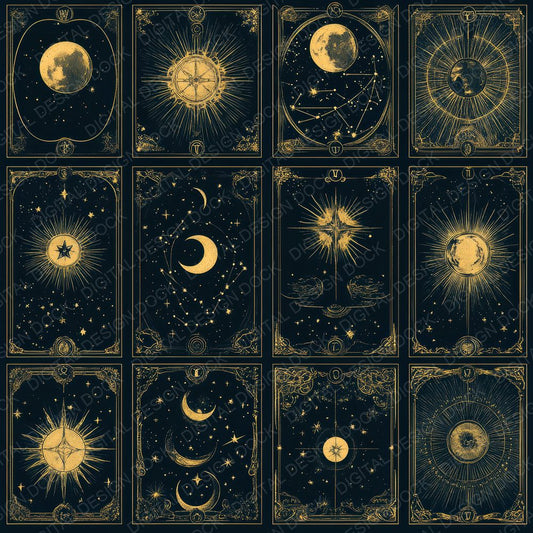 Celestial Tarot Digital Paper Pack (DDD000396)