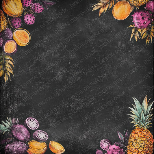 Chalk Tropical Fruit Digital Paper Pack (DDD000401)