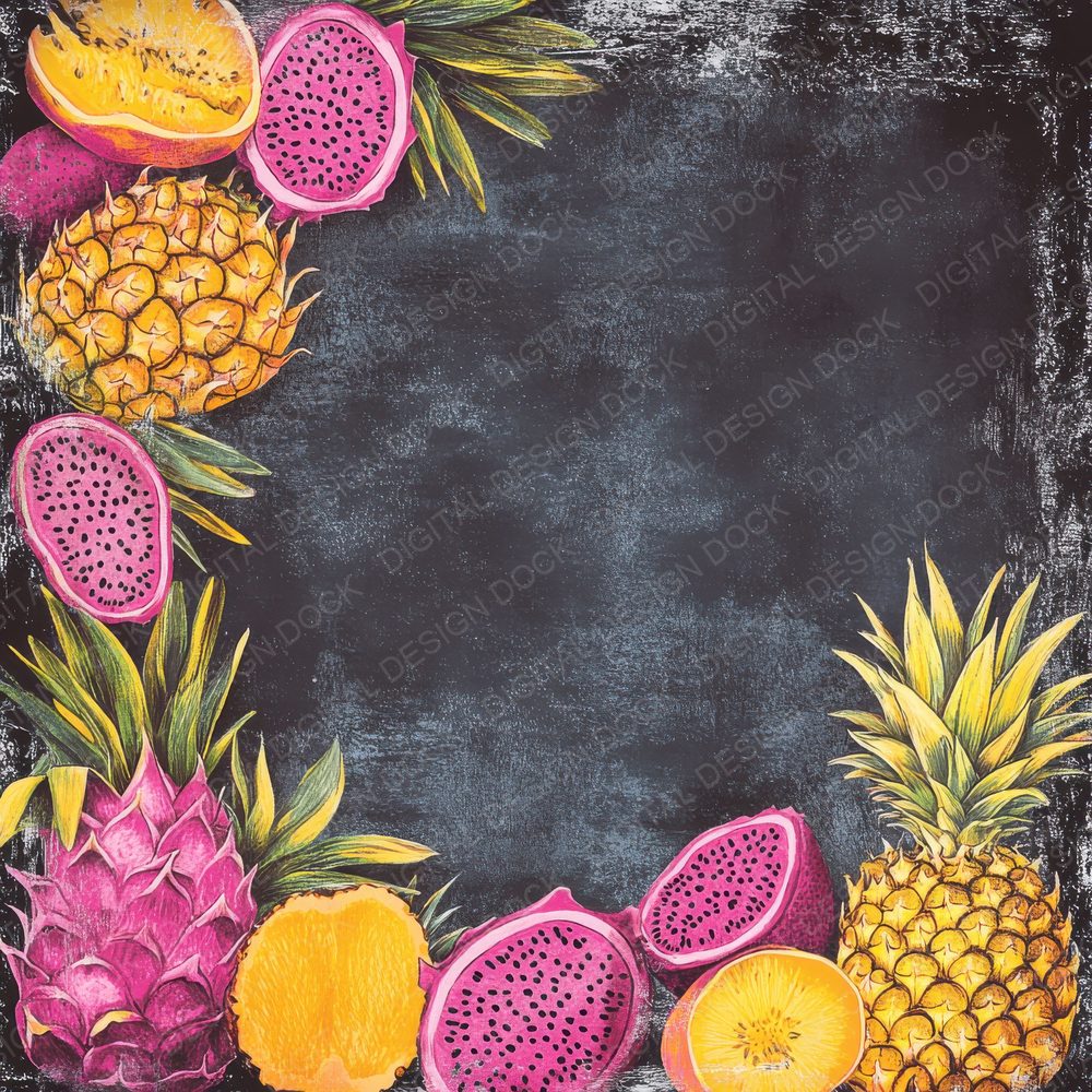 Chalk Tropical Fruit Digital Paper Pack (DDD000401)