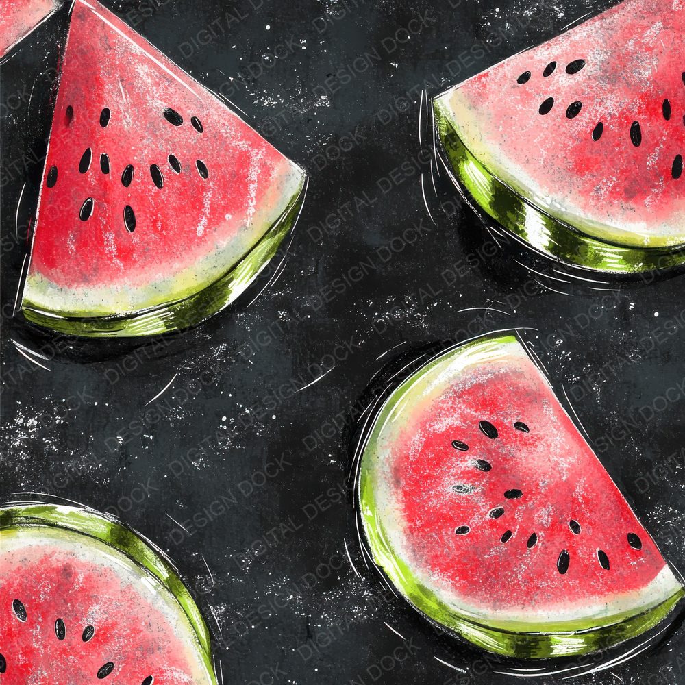Chalk Watermelon Frame Digital Paper Pack (DDD000402)