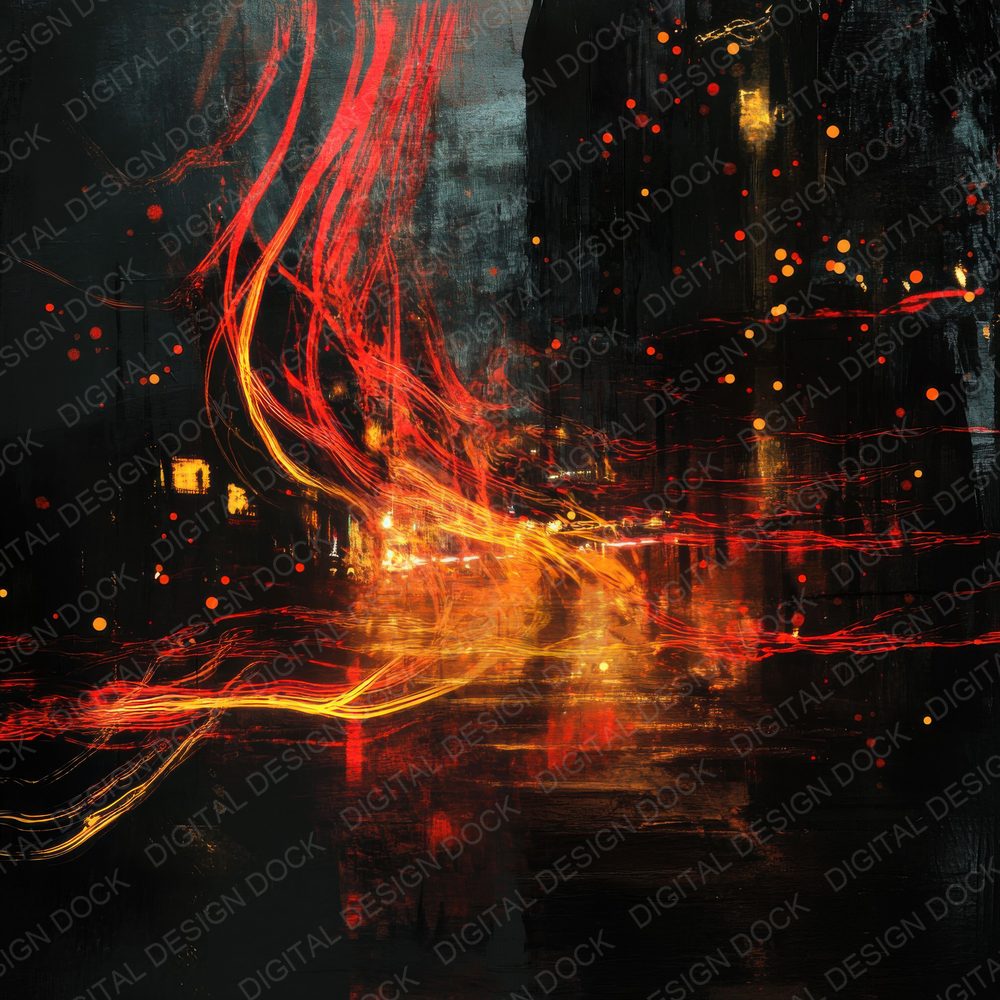 Chaotic City Lights Digital Paper Pack (DDD000403)