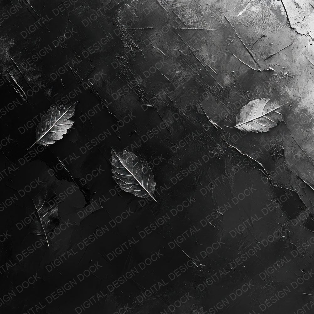 Charcoal Leaf Imprints Digital Paper Pack (DDD000405)