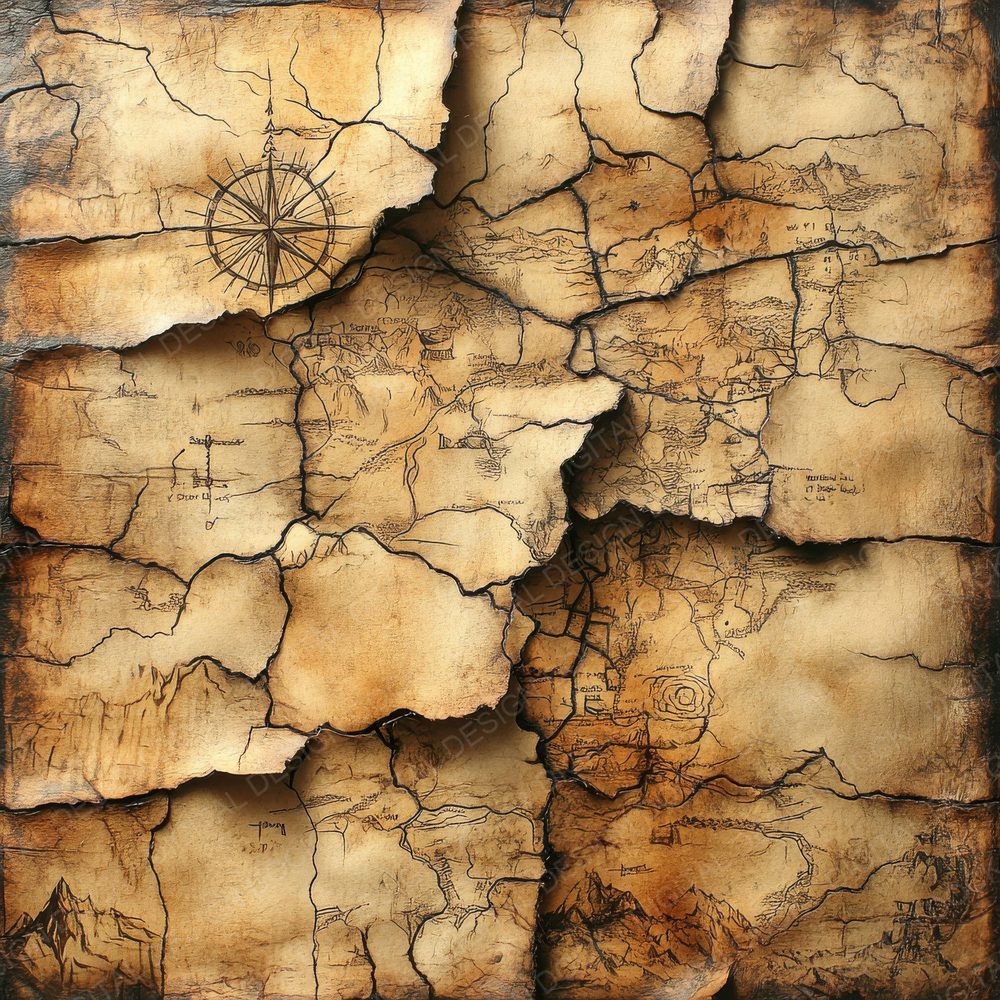 Corroded Desert Nomad Maps Digital Paper Pack (DDD000420)