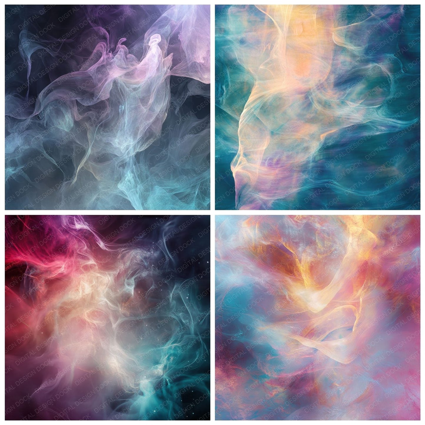 Cosmic Fog Fractures Digital Paper Pack (DDD000421)