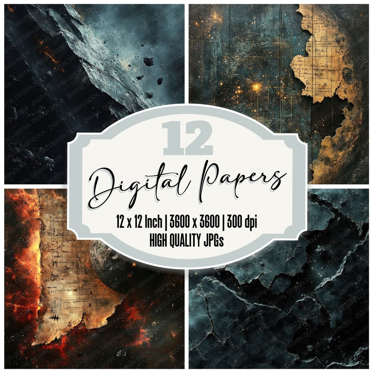 Cosmic Relic Fragments Digital Paper Pack (DDD000423)
