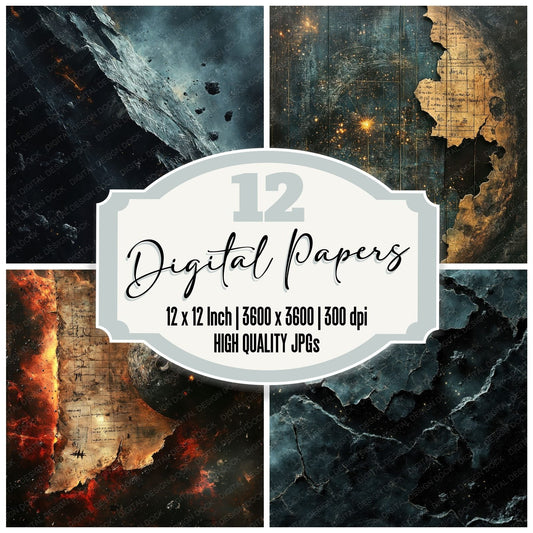 Cosmic Relic Fragments Digital Paper Pack (DDD000423)