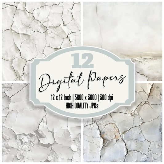 Cracked Desert Salt Flats Digital Paper Pack (DDD000428)