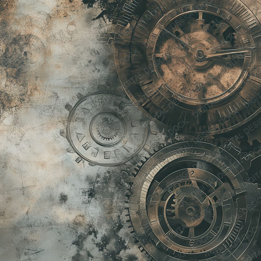Cracked Timepieces Spiral Digital Paper Pack (DDD000430)