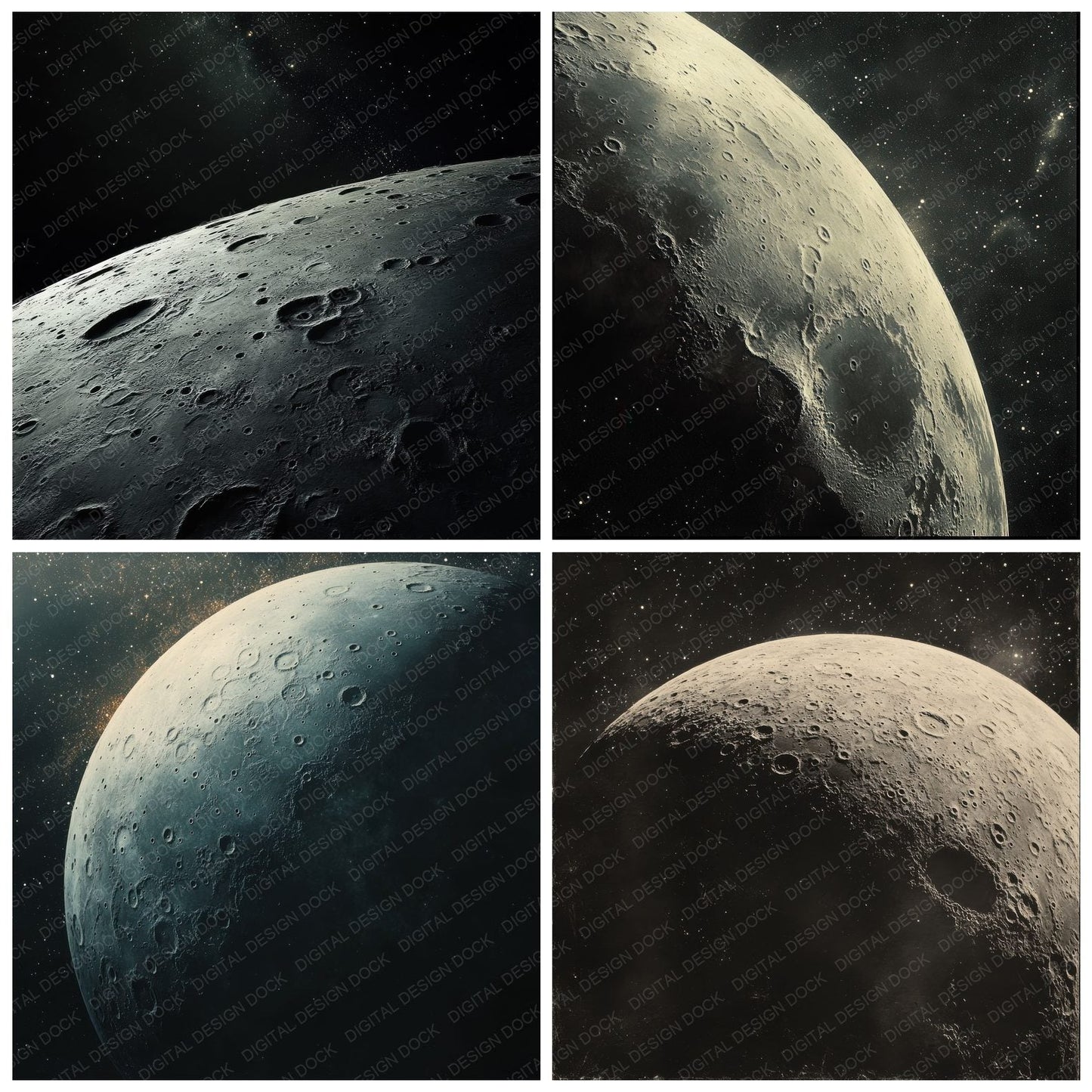Cratered Moon Horizon Digital Paper Pack (DDD000431)
