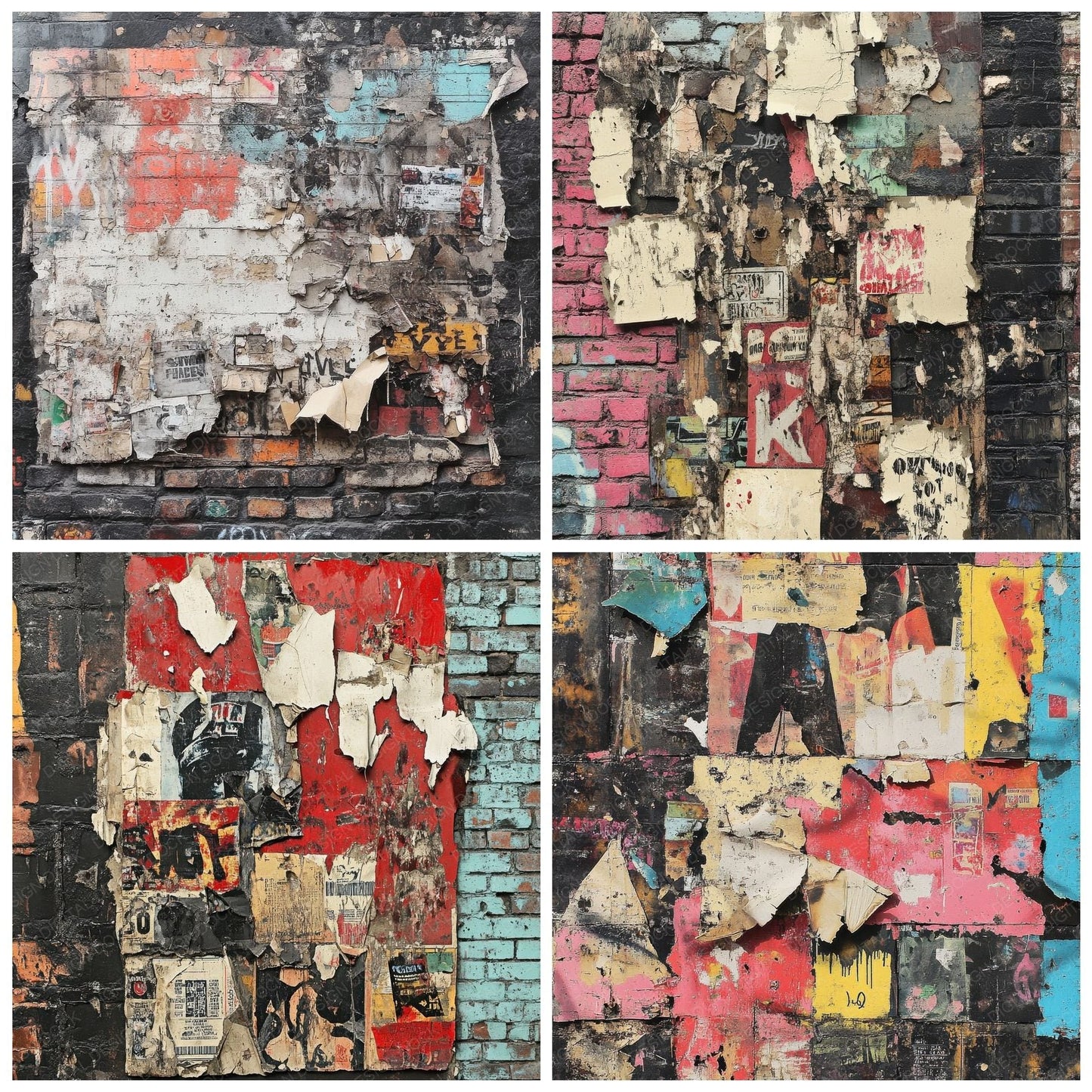 Crumbling Urban Graffiti Digital Paper Pack (DDD000437)