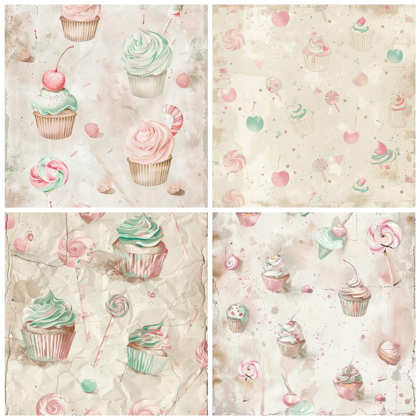Cupcakes and Candy Digital Paper Pack (DDD000440)