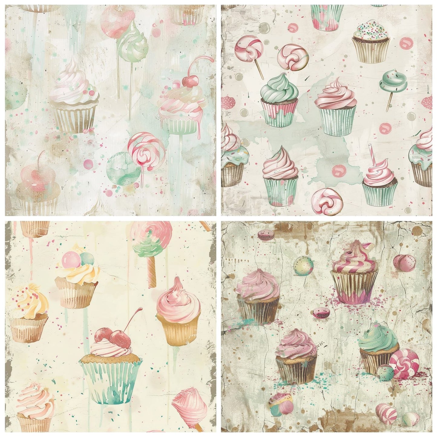 Cupcakes and Candy Digital Paper Pack (DDD000440)