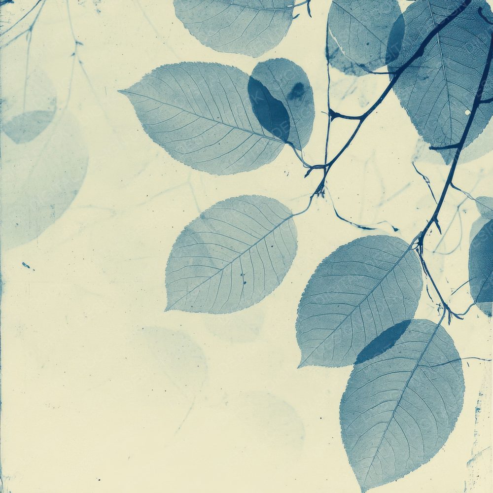 Cyanotype Leaf Film Digital Paper Pack (DDD000443)