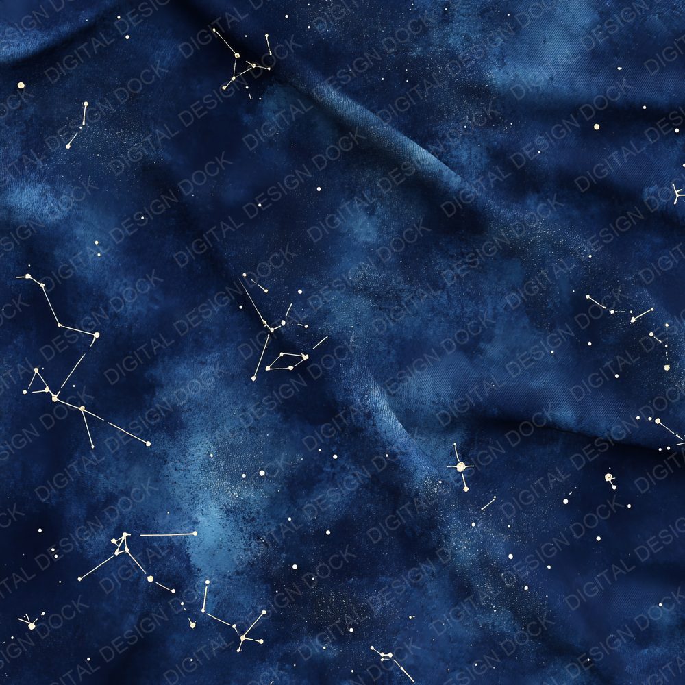 Deep Indigo Zodiac Constellations Digital Paper Pack (DDD000459)