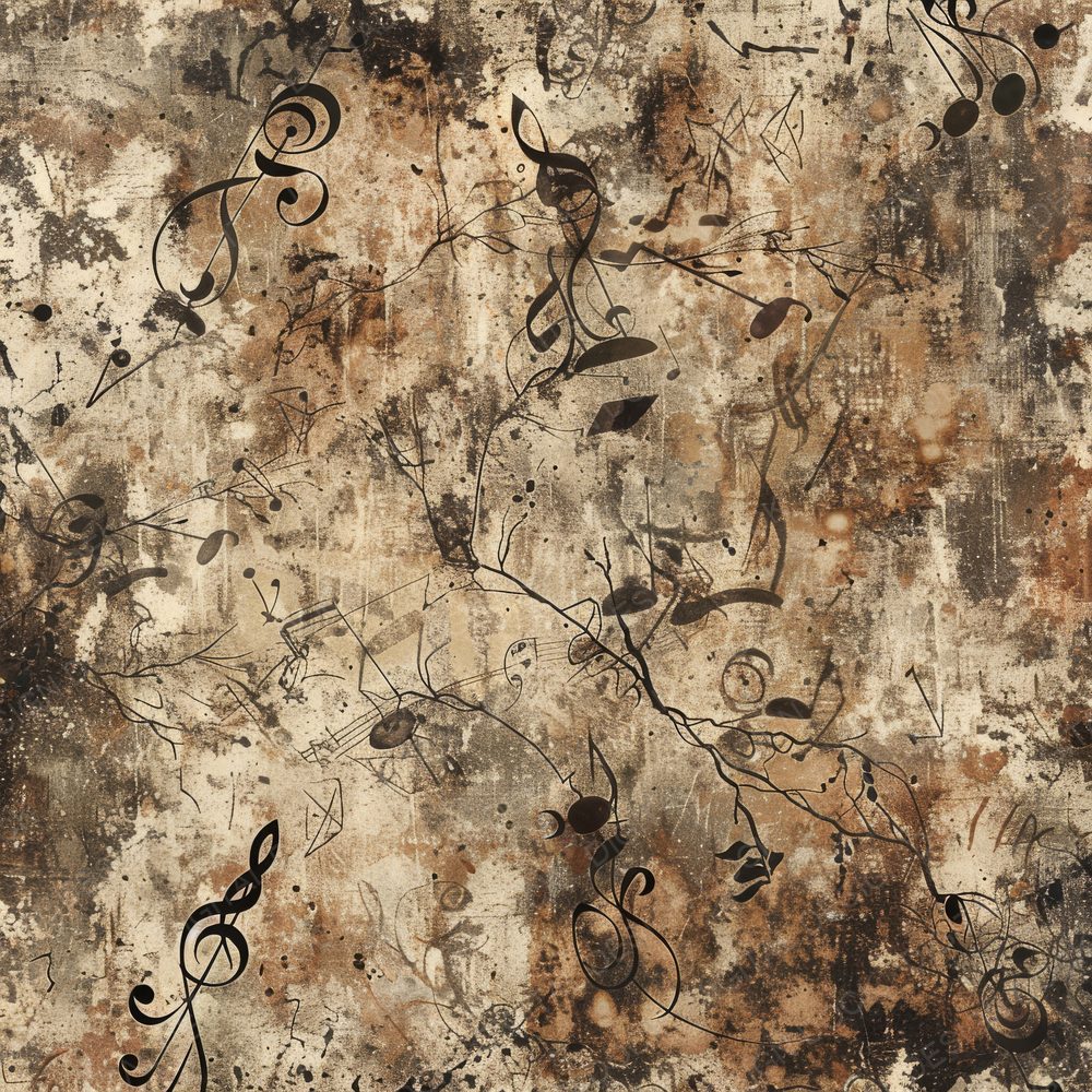 Distressed Music Sheet Notes Digital Paper Pack (DDD000465)