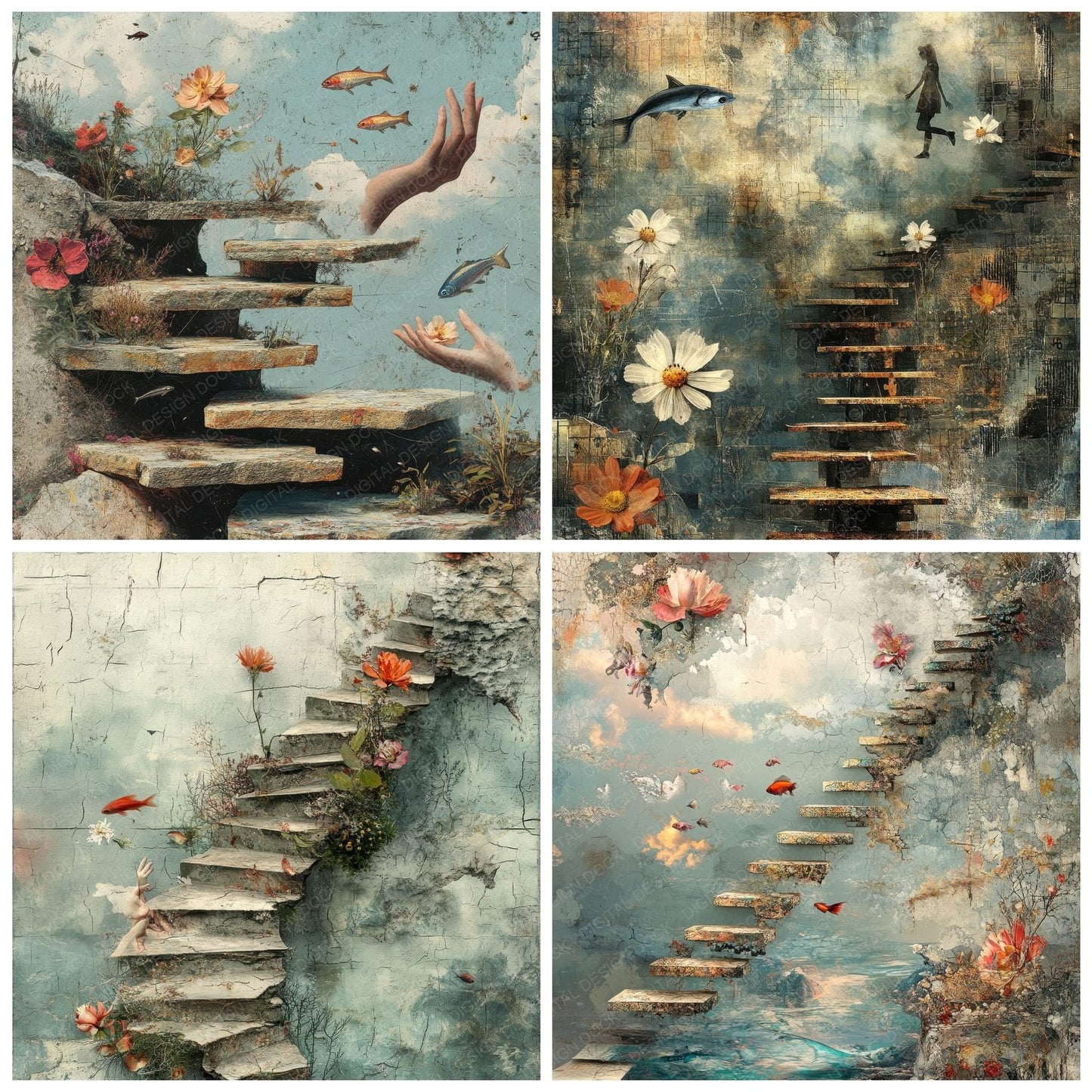 Dream Stairs in Sky Digital Paper Pack (DDD000467)