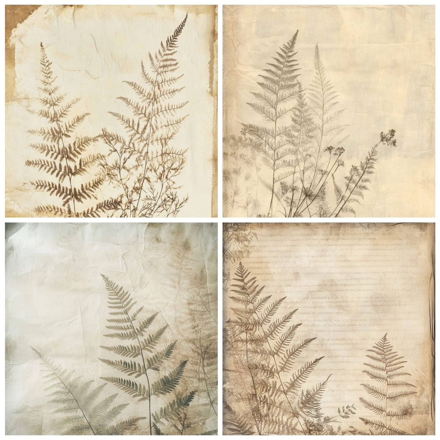 Dried Ferns Papyrus Digital Paper Pack (DDD000469)