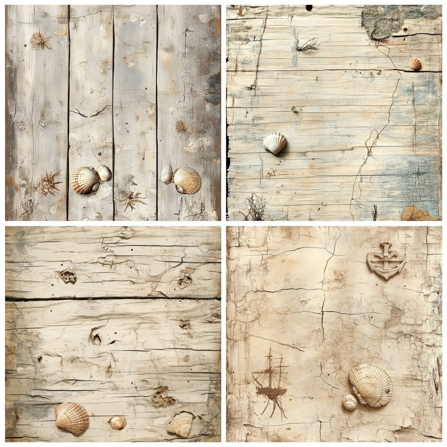Driftwood & Shells Digital Paper Pack (DDD000470)