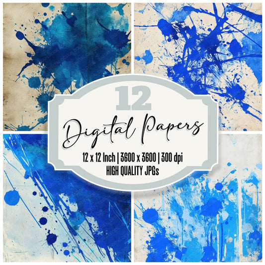 Electric Blue Explosion Digital Paper Pack (DDD000480)