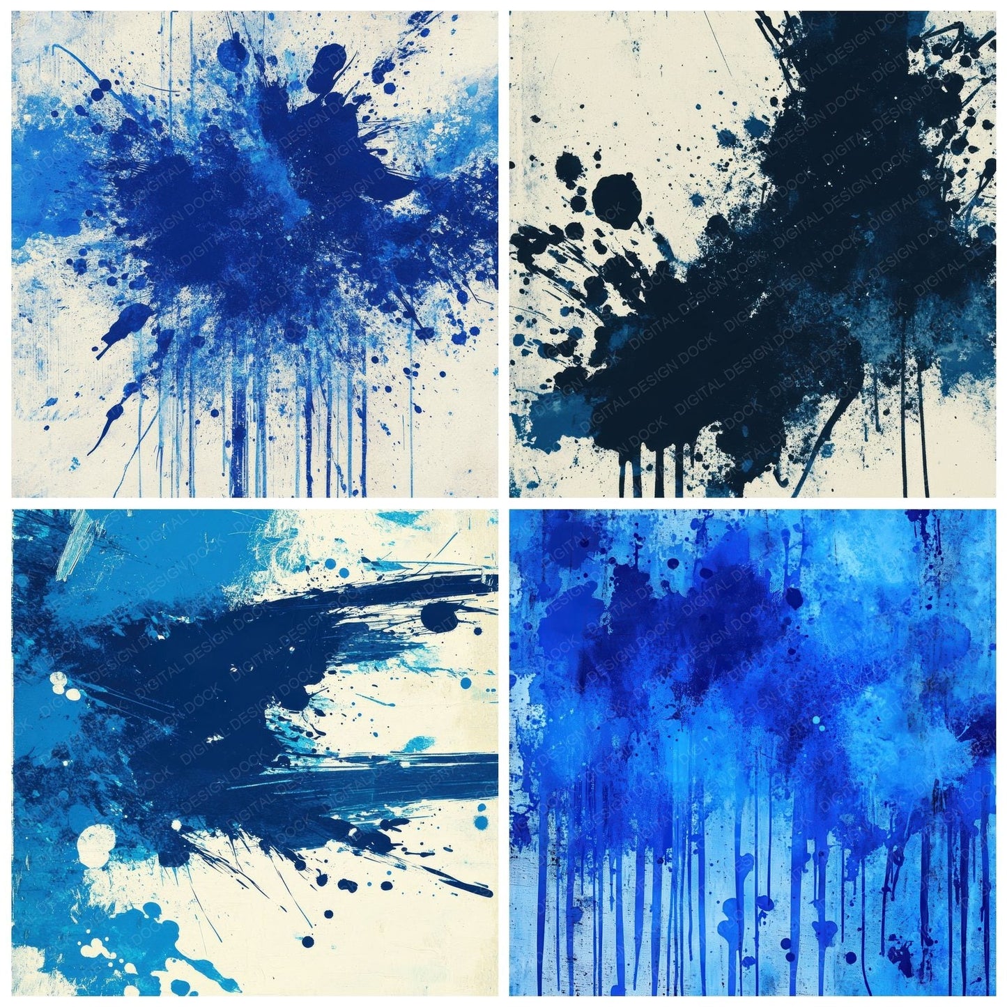 Electric Blue Explosion Digital Paper Pack (DDD000480)