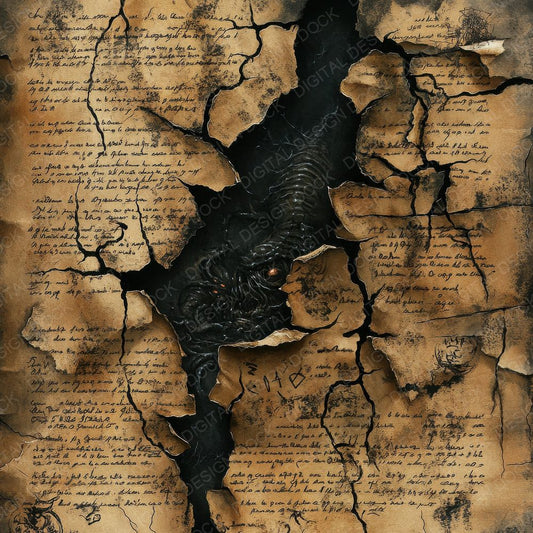Eroded Lovecraftian Manuscripts Digital Paper Pack (DDD000489)