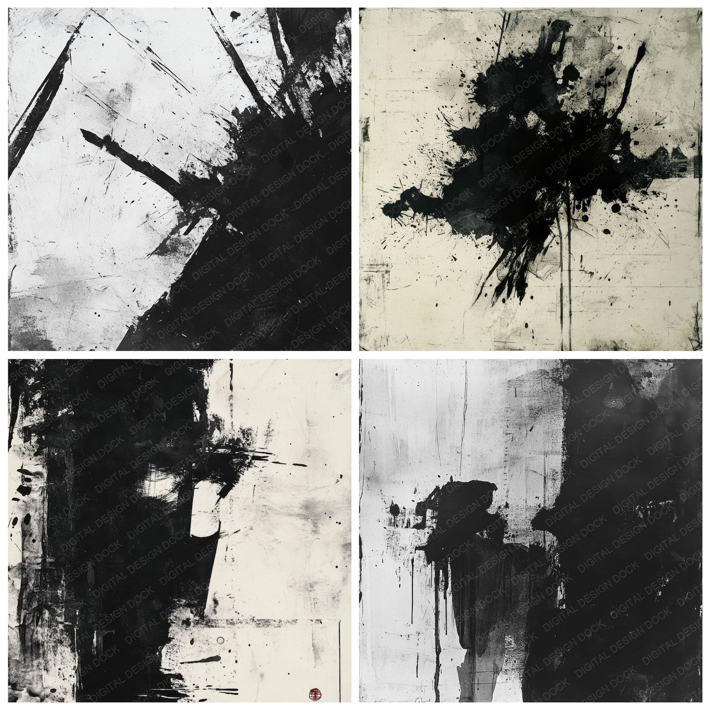 Expressive Ink Strokes Digital Paper Pack (DDD000492)
