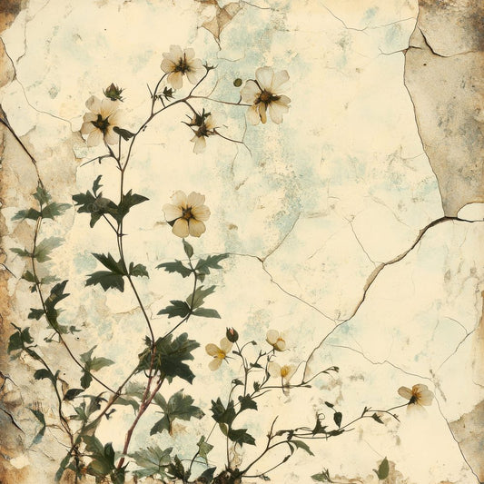 Faded Botanical Shards Digital Paper Pack (DDD000493)