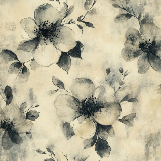 Faded Ink Florals Digital Paper Pack (DDD000497)