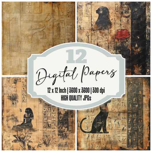 Faded Papyrus Relics Digital Paper Pack (DDD000498)