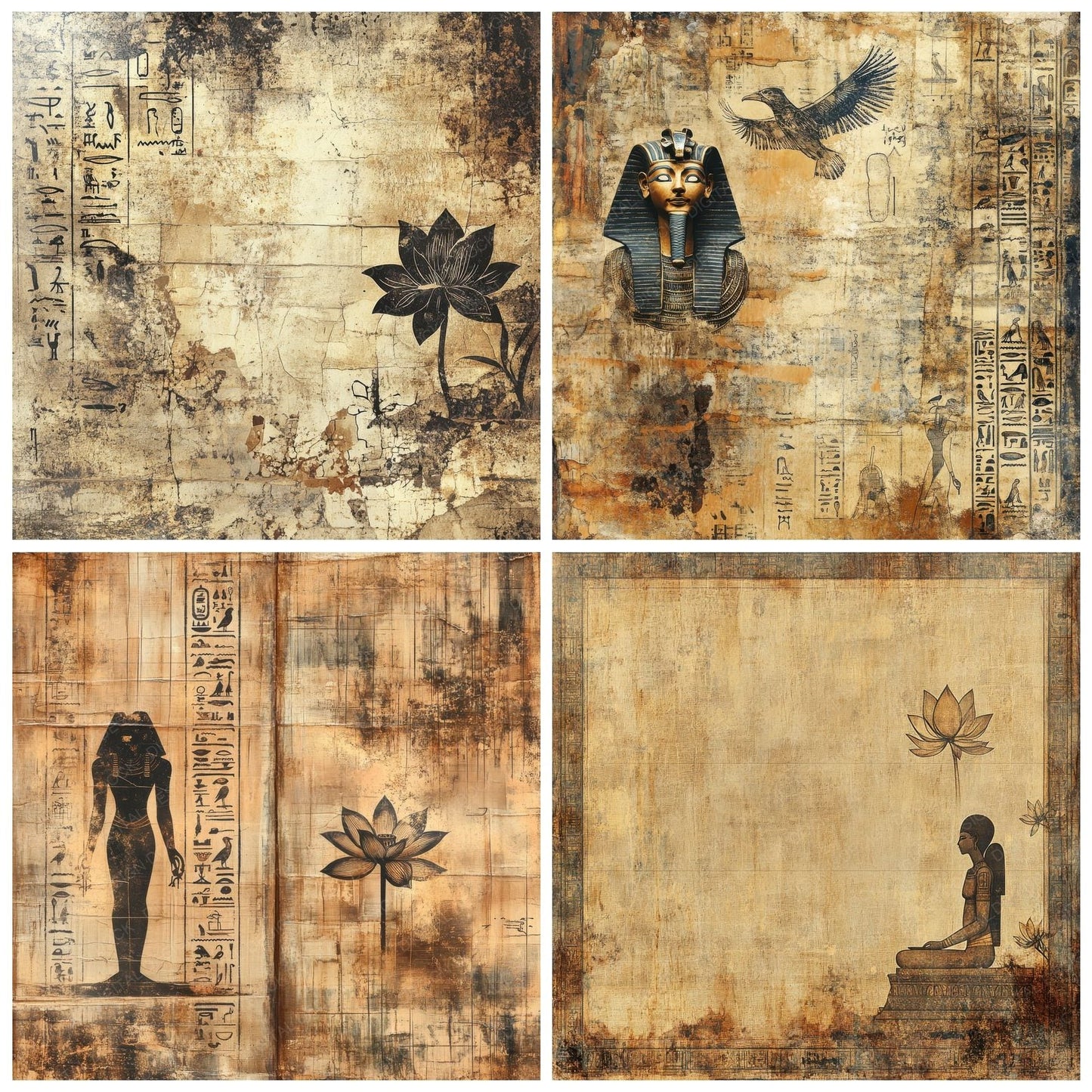 Faded Papyrus Relics Digital Paper Pack (DDD000498)