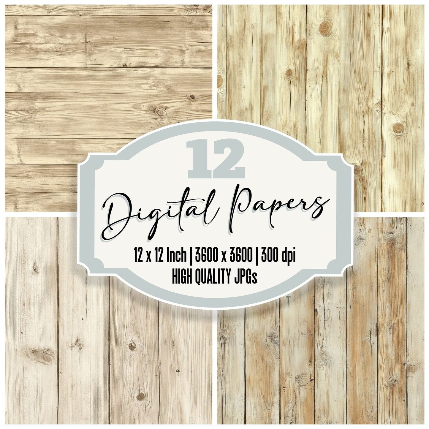 Faded Pine Planks Digital Paper Pack (DDD000499)
