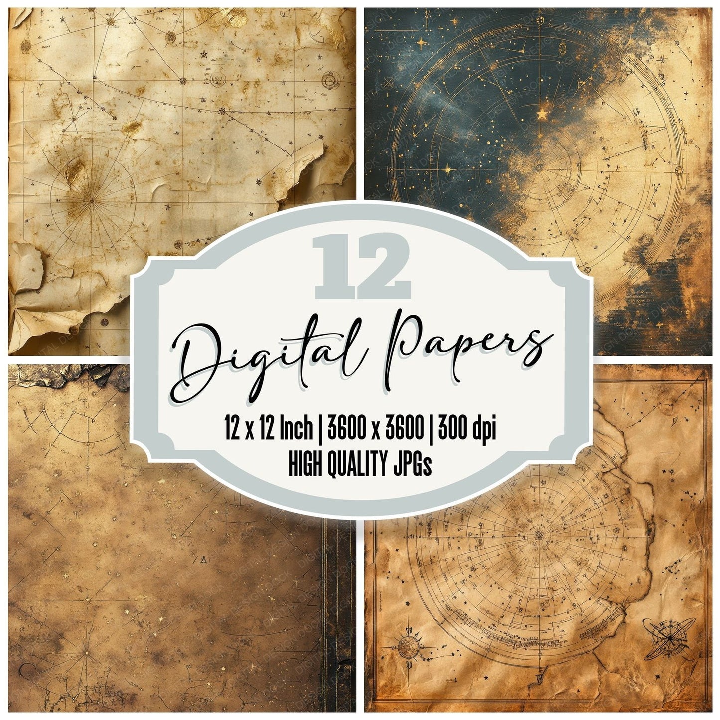 Faded Star Atlas Digital Paper Pack (DDD000502)