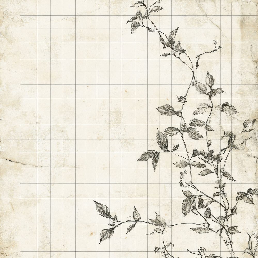 Faint Botanical Grid Digital Paper Pack (DDD000506)
