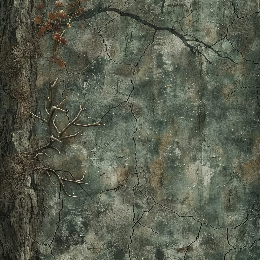 Forest Green Deer Antlers Digital Paper Pack (DDD000512)