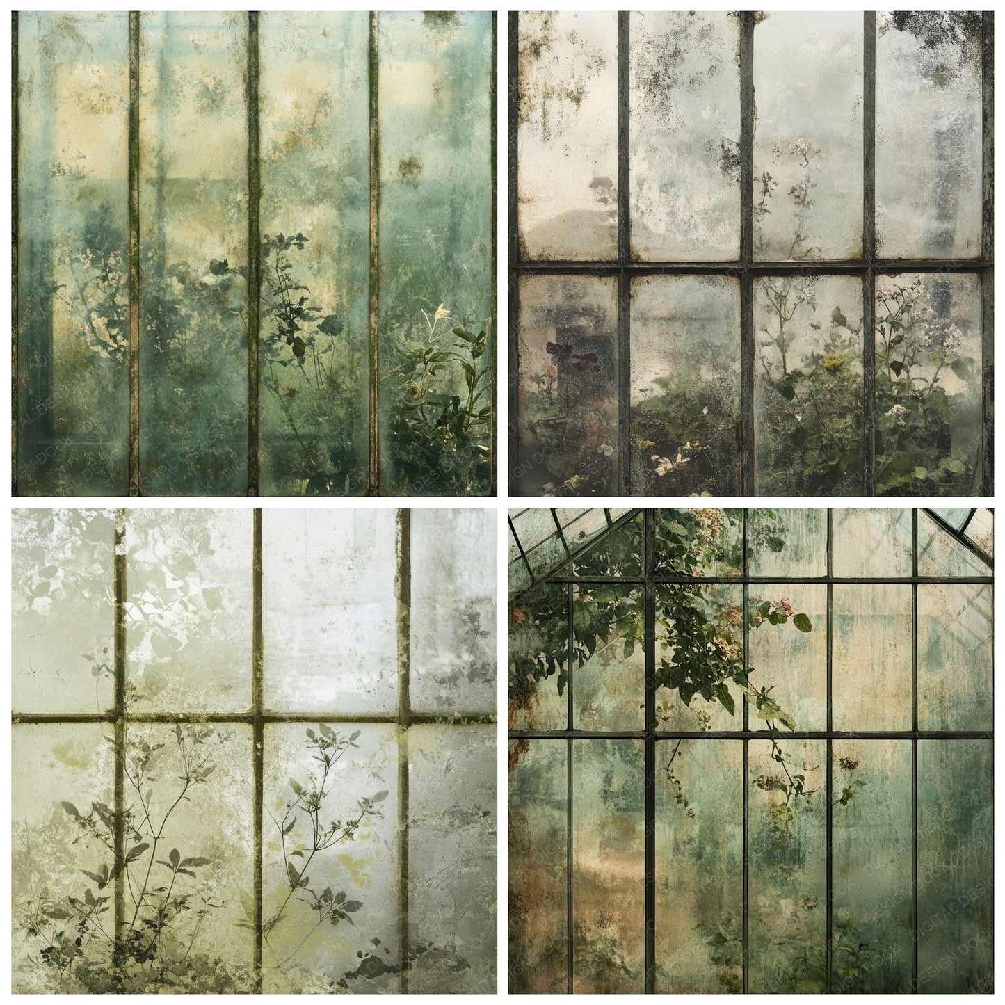 Forgotten Greenhouse Moss Digital Paper Pack (DDD000514)