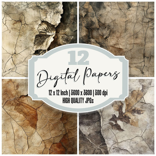 Fossil Imprints Stone Digital Paper Pack (DDD000515)