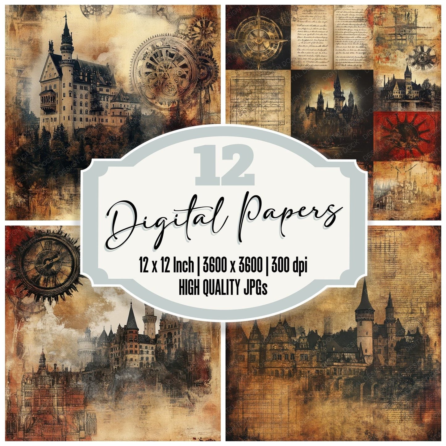 Germany Legacy Background Digital Paper Pack (DDD000528)