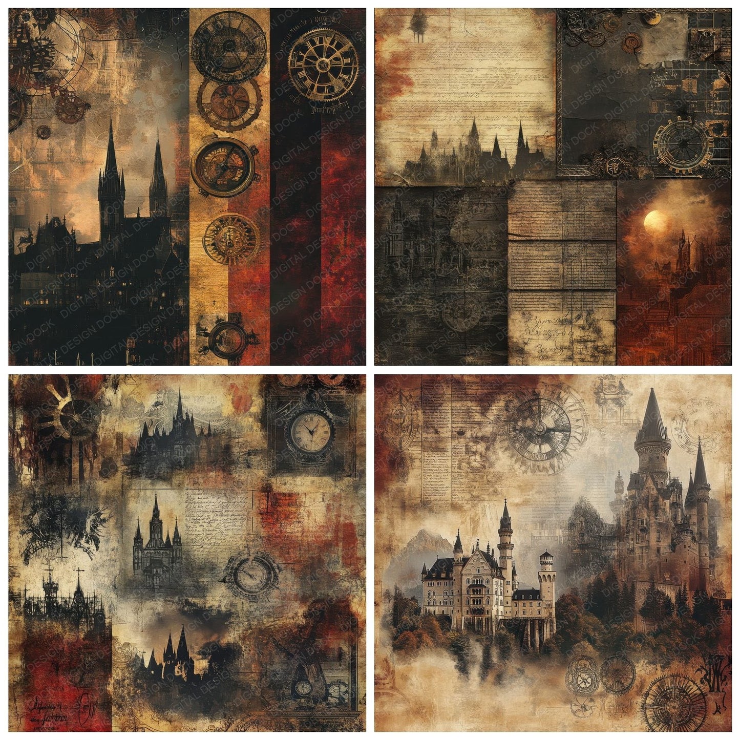 Germany Legacy Background Digital Paper Pack (DDD000528)